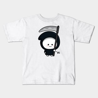 Cute Grim Reaper Hi Kids T-Shirt